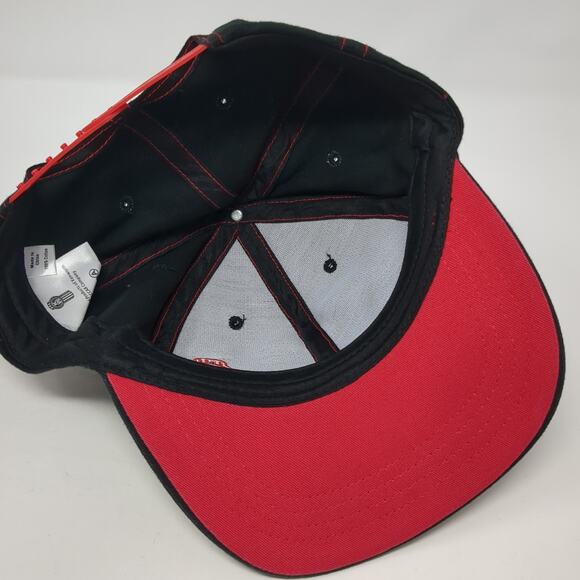 Kenwood Snapback Cap Black One Size Adjustable Embroidered Vented Holes Cotton - Picture 7 of 9